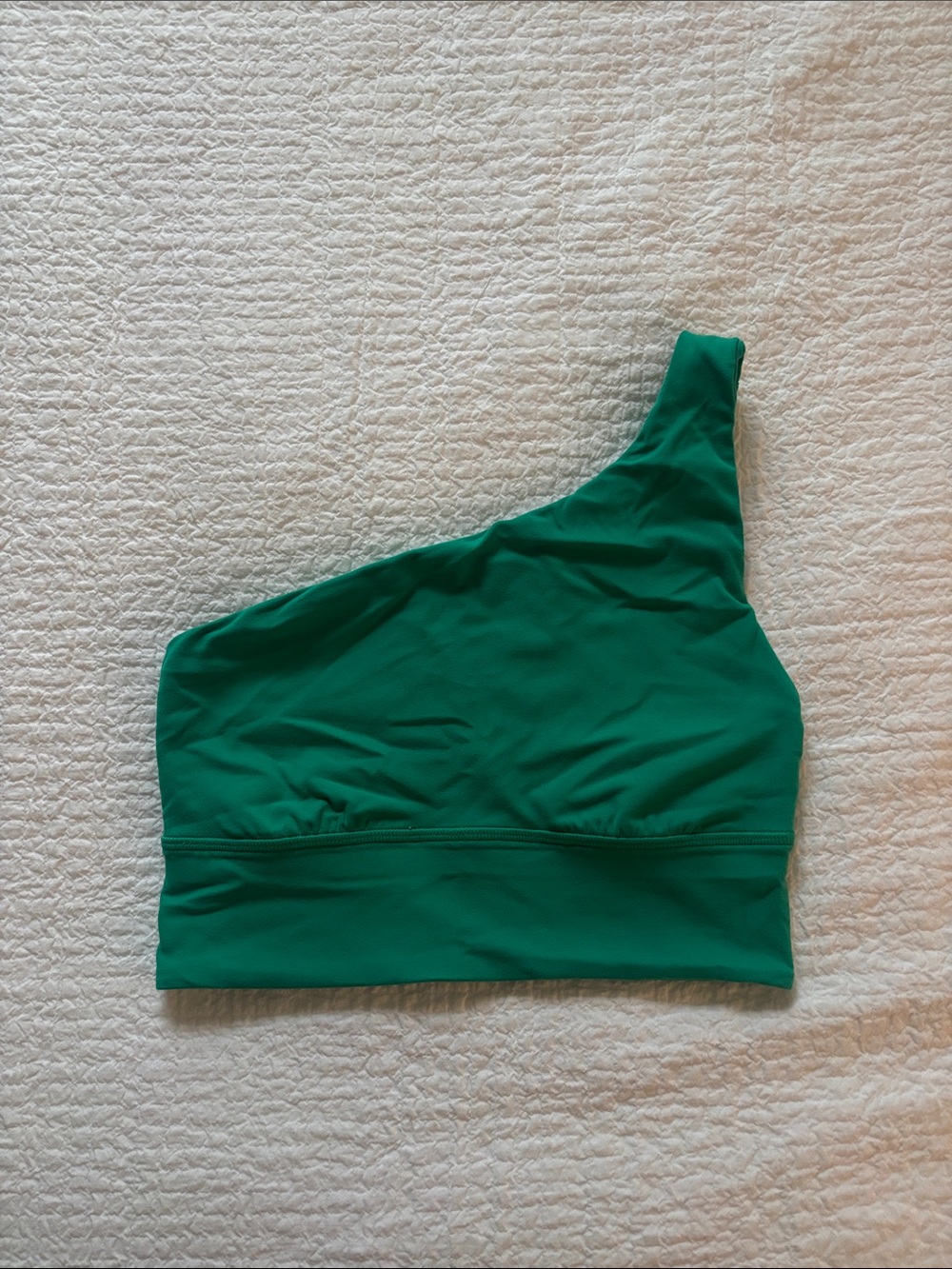 lululemon athletica One-Shoulder Sports Bra in Emerald Green